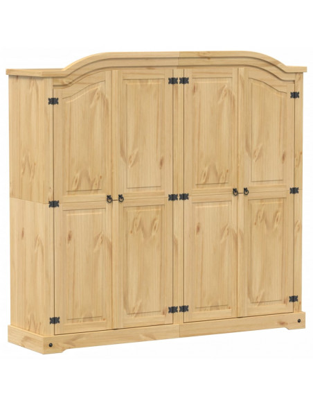 Armadio Corona 194x52x186 cm in Legno Massello di Pino