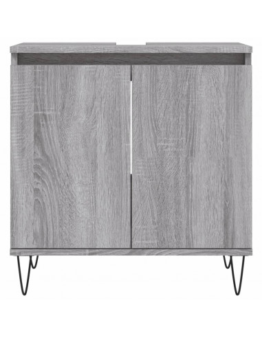 Mobile da Bagno Grigio Sonoma 58x33x60 cm in Legno Multistrato