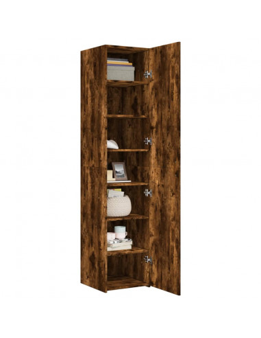 Credenza Rovere Fumo 40x42,5x185 cm in Legno Multistrato