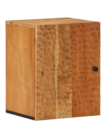 Mobile da Bagno a Parete 38x33x48cm in Legno Massello di Acacia
