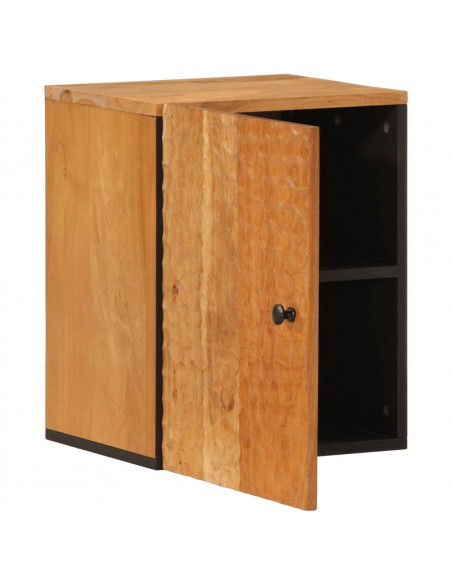 Mobile da Bagno a Parete 38x33x48cm in Legno Massello di Acacia