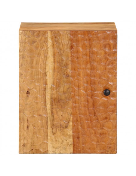Mobile da Bagno a Parete 38x33x48cm in Legno Massello di Acacia
