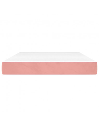 Materasso a Molle Insacchettate Rosa 140x190x20 cm in Velluto