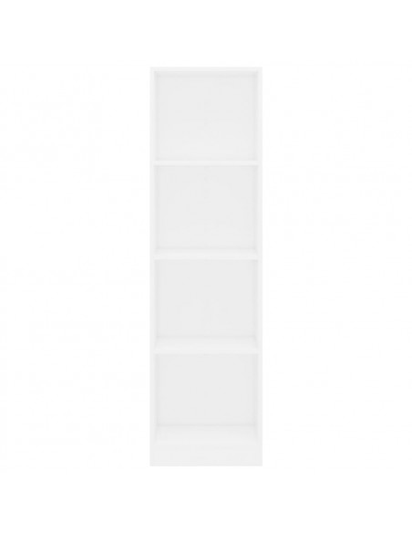 Libreria a 4 Ripiani Bianca 40x24x142 cm in Legno Multistrato