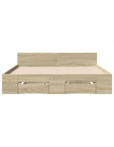 Giroletto Cassetti Rovere Sonoma 135x190 cm Legno Multistrato