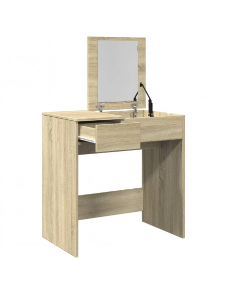 Toeletta con Specchio Rovere Sonoma 73x46,5x120 cm