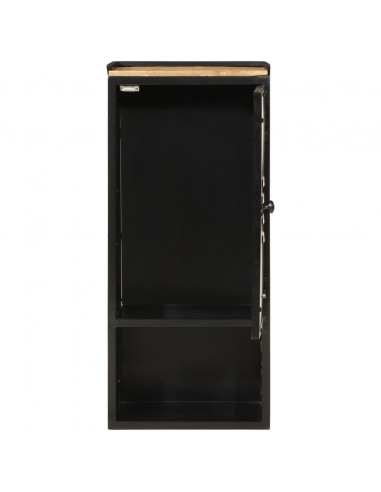 Mobile da Bagno 40x27x90 cm in Ferro e Legno Massello di Mango