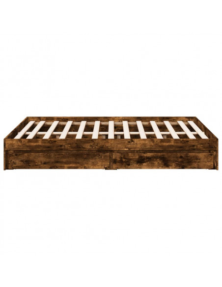 Giroletto con Cassetti Rovere Fumo 140x190 cm Legno Multistrato