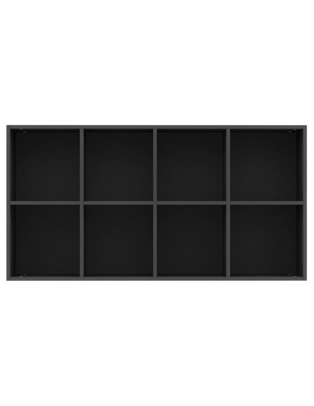 Libreria/Credenza Nera 66x30x130 cm in Legno Multistrato
