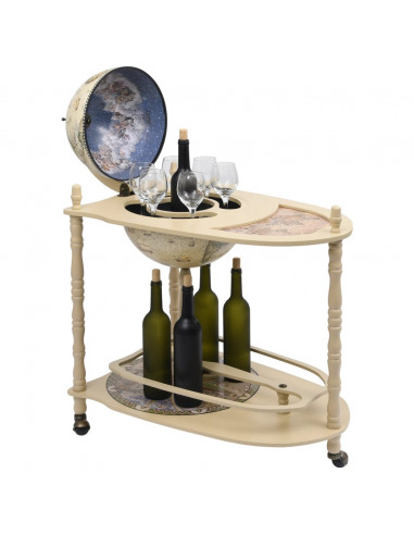 Bar a Globo Portavini Supporto in Eucalipto Autoportante Verde