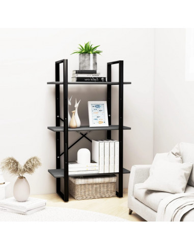 Scaffale Grigio 60x30x105 cm in Legno Massello di Pino