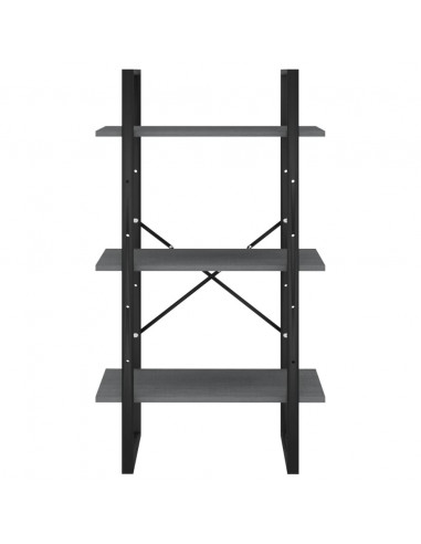Scaffale Grigio 60x30x105 cm in Legno Massello di Pino