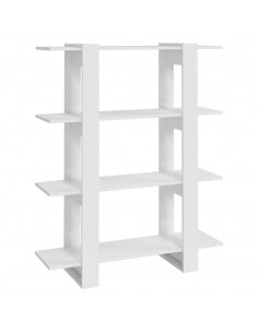 Libreria/Divisorio Bianco Lucido 100x30x123,5 cm 2