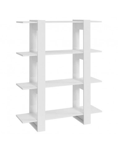 Libreria/Divisorio Bianco Lucido 100x30x123,5 cm