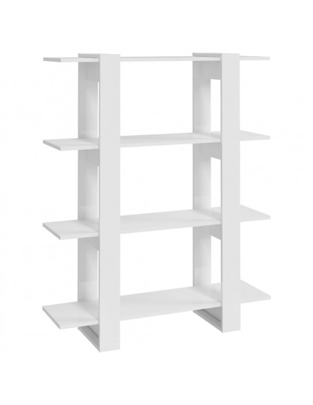 Libreria/Divisorio Bianco Lucido 100x30x123,5 cm