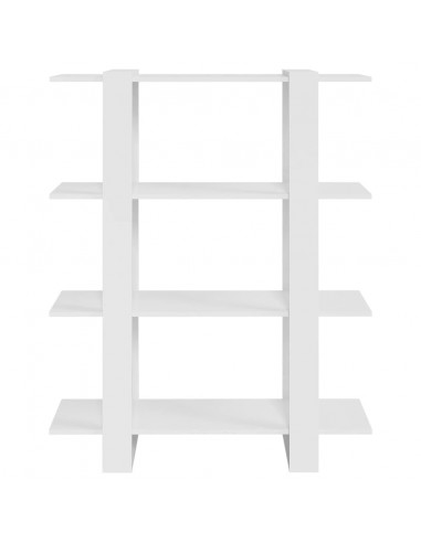 Libreria/Divisorio Bianco Lucido 100x30x123,5 cm