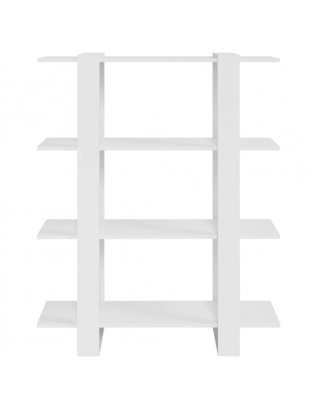 Libreria/Divisorio Bianco Lucido 100x30x123,5 cm