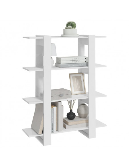 Libreria/Divisorio Bianco Lucido 100x30x123,5 cm