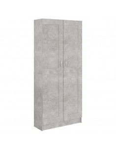 Libreria Grigio Cemento 82,5x30,5x185,5 cm in Legno Multistrato 2
