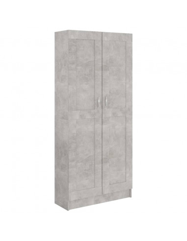 Libreria Grigio Cemento 82,5x30,5x185,5 cm in Legno Multistrato