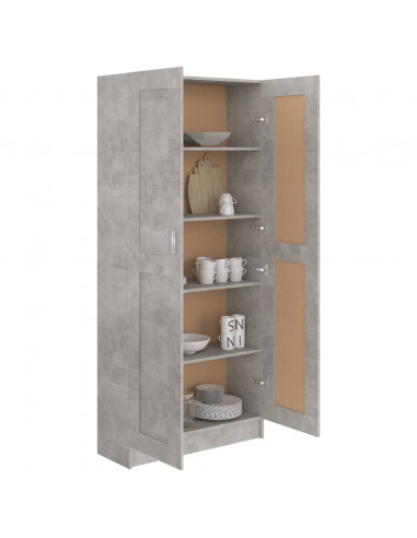 Libreria Grigio Cemento 82,5x30,5x185,5 cm in Legno Multistrato