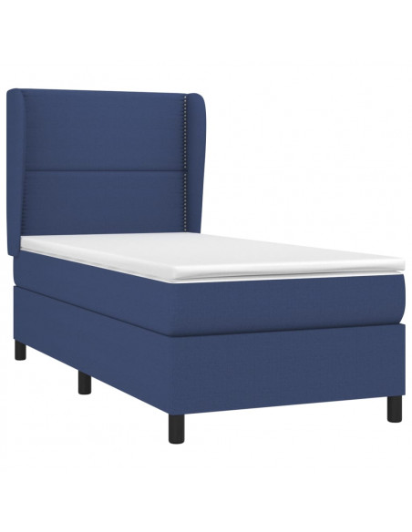 Giroletto a Molle con Materasso Blu 90x190 cm in Tessuto