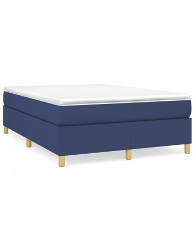 Giroletto a Molle con Materasso Blu 140x200 cm in Tessuto