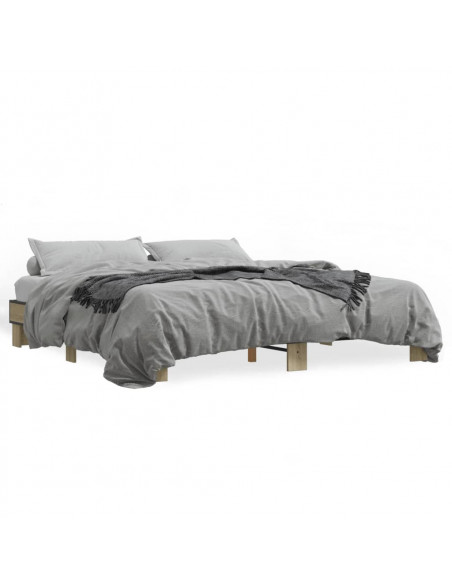 Giroletto Rovere Sonoma 180x200 cm in Legno Multistrato Metallo