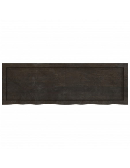 Piano Bagno Marrone Scuro 120x40x(2-6)cm Legno Trattato