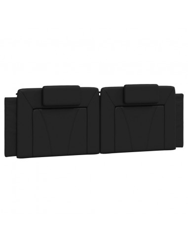 Giroletto con Luci LED Nero 160x200 cm in Similpelle