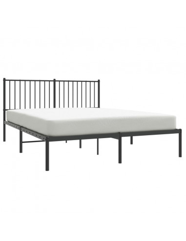 Giroletto con Testiera in Metallo Nero 150x200 cm