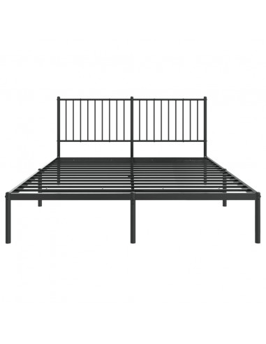 Giroletto con Testiera in Metallo Nero 150x200 cm