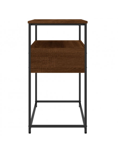 Tavolino Consolle Rovere Marrone 75x40x75cm Legno Multistrato