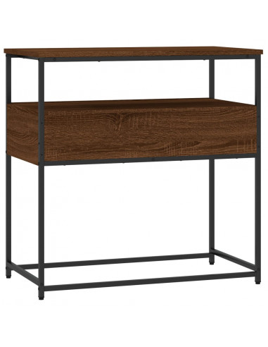 Tavolino Consolle Rovere Marrone 75x40x75cm Legno Multistrato