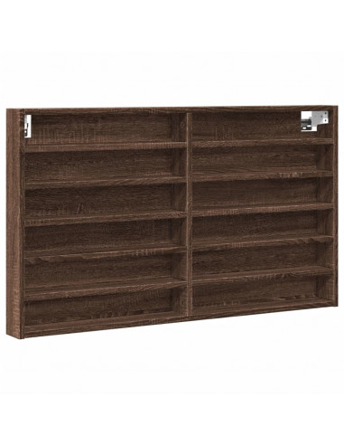 Armadietto Vetrina Rovere Marrone 100x8,5x58 Legno Multistrato
