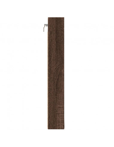 Armadietto Vetrina Rovere Marrone 100x8,5x58 Legno Multistrato