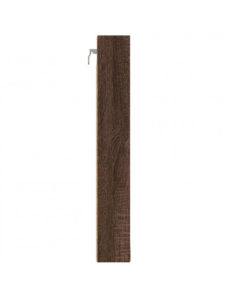 Armadietto Vetrina Rovere Marrone 100x8,5x58 Legno Multistrato