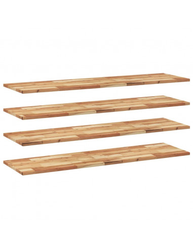Mensole da Parete 4 pz 140x40x2 cm Legno Acacia Rifinito a Olio
