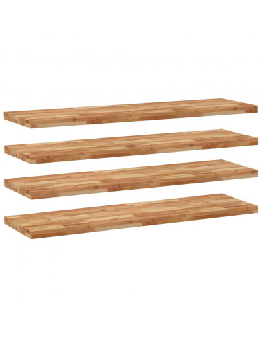 Mensole da Parete 4 pz 120x40x4 cm Legno Acacia Rifinito a Olio