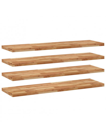 Mensole da Parete 4 pz 120x40x4 cm Legno Acacia Rifinito a Olio