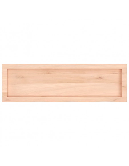 Piano Bagno 100x30x(2-4) cm in Legno Massello Non Trattato