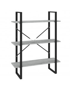 Libreria Grigio Sonoma 80x30x105 cm in Legno Multistrato 2