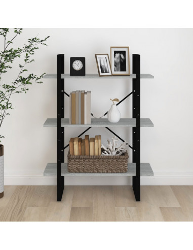 Libreria Grigio Sonoma 80x30x105 cm in Legno Multistrato