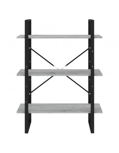 Libreria Grigio Sonoma 80x30x105 cm in Legno Multistrato