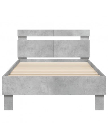 Giroletto Testiera Grigio Cemento 100x200 cm Legno Multistrato