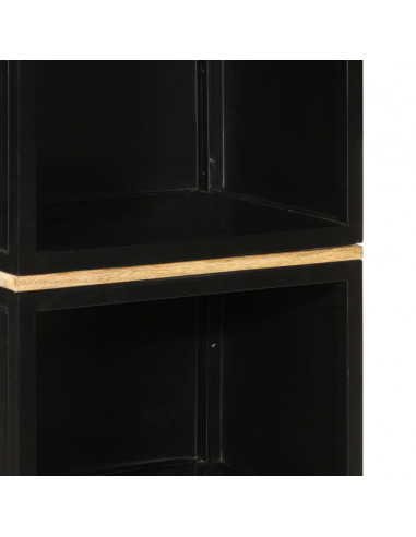 Mobile da Bagno 40x27x180 cm in Ferro e Legno Massello di Mango