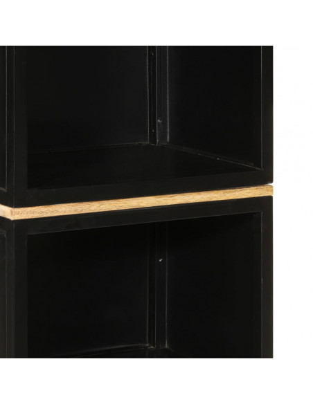 Mobile da Bagno 40x27x180 cm in Ferro e Legno Massello di Mango