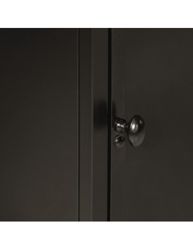 Mobile da Bagno 40x27x180 cm in Ferro e Legno Massello di Mango