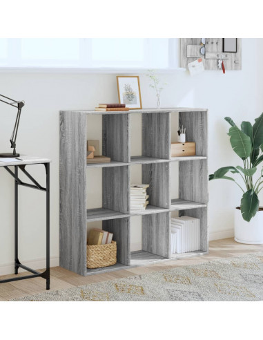 Libreria Grigio Sonoma 102x32x102 cm in Legno Multistrato