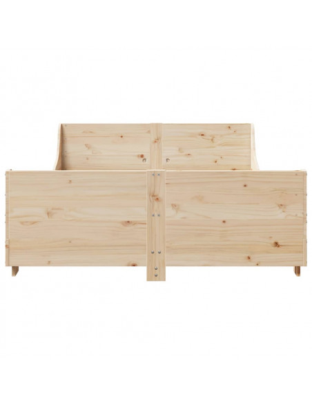 Giroletto con Testiera 120x200 cm in Legno Massello di Pino